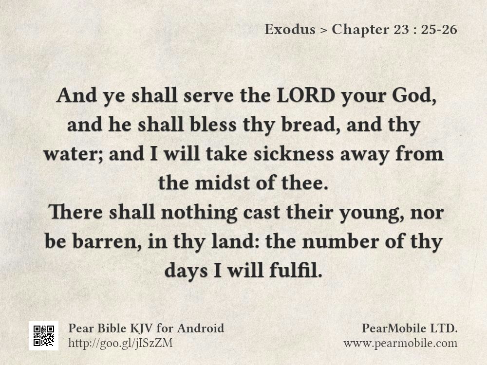 Exodus, Chapter 23:25-26